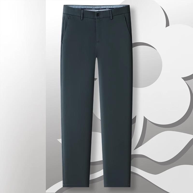 MONTAGUT Men's Straight-Leg Business Casual Easy-Care Pants