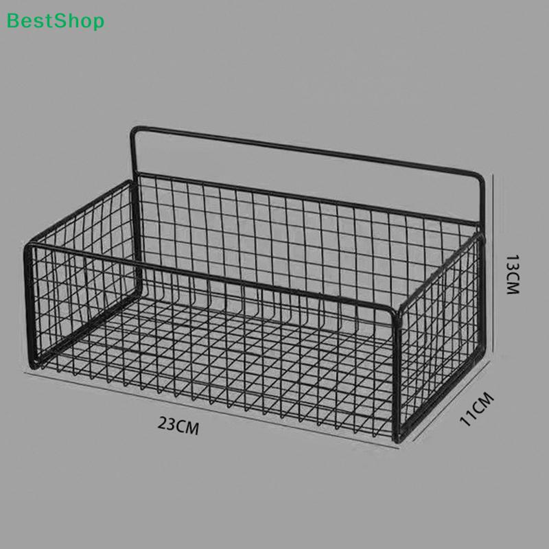 No Drill Wall Mounted Metal Wire Storage Baskets, Adhesive Bathroom Organizer Basket for Shower Toilet Cosmetic Sundries