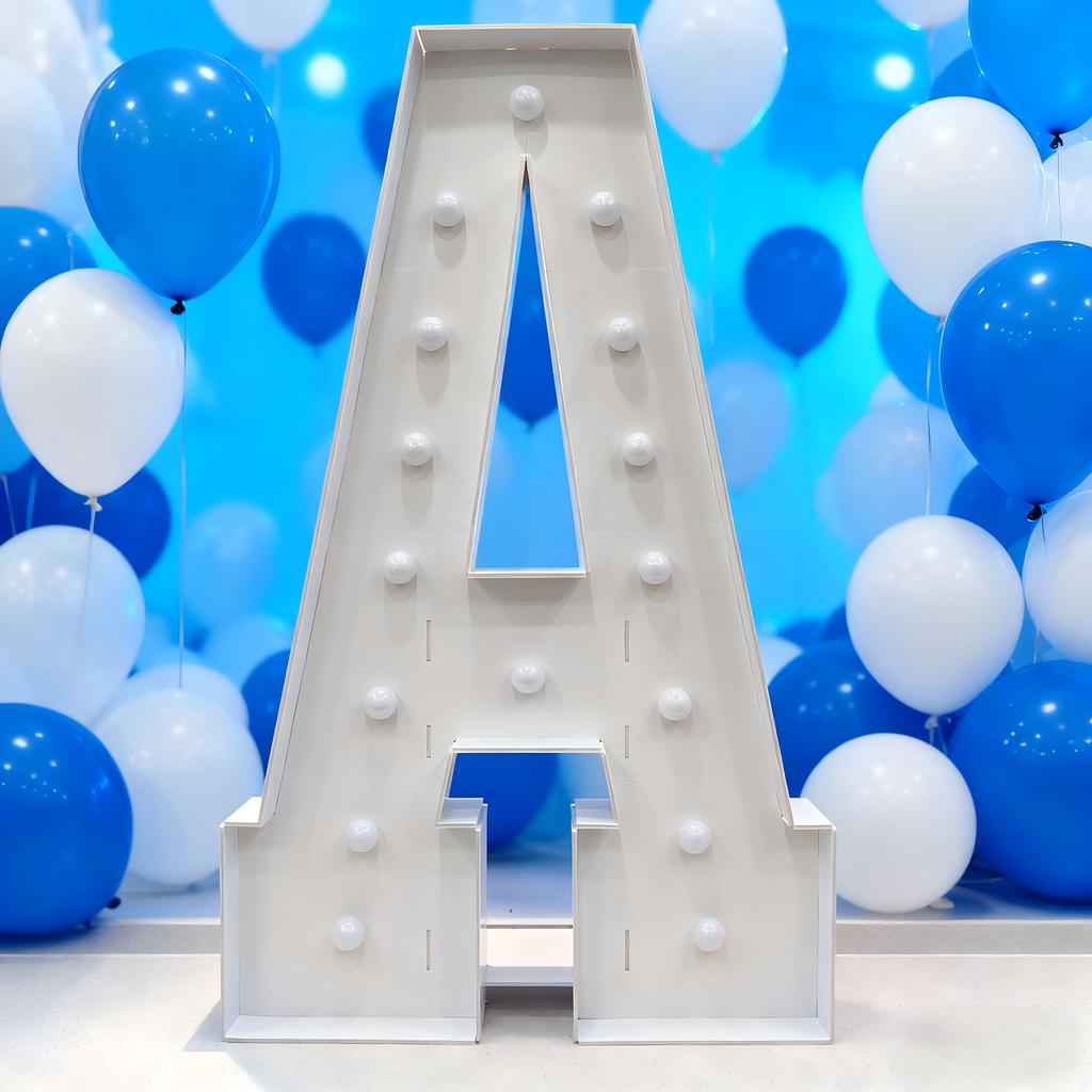 With Warm Lights 1Pc 120cm DIY LED Letter Light 3D KT Board Party Decoration Suitable for Birthday Party,Anniversary DIY Gifts
