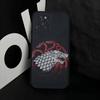 Custodia Nera in Silicone con Fantasia Logo Cool di Game of Thrones Per iPhone 17 Air 16 15 14 13 12 11 Pro Max Plus Retro in TPU