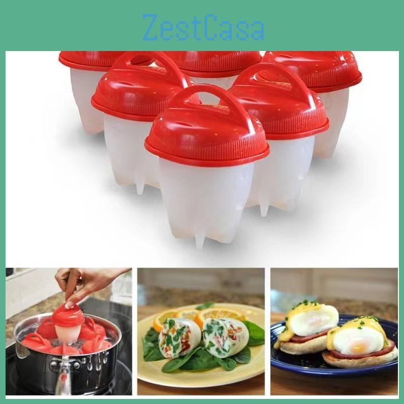 Premium Nonstick Silicone Egg Steamer Cups Six Pack For Perfect Poached Eggs