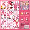 Valentine's Day 3D Heart Glass Stickers - Festive Window Decorations