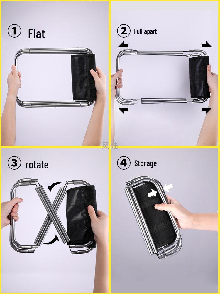 Compact Folding Outdoor Stool for Fishing, Travel, and Queuing