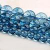 Blue Round Glass Bead Bracelet DIY Stringing Accessories, 8-12mm