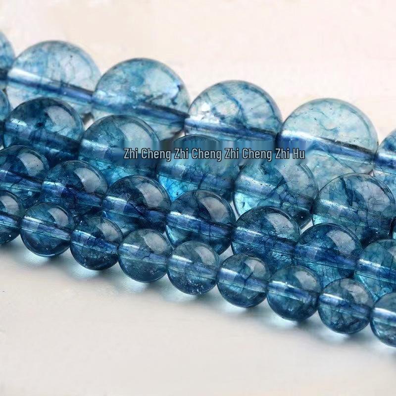 

Синий круглый стеклянный браслет из бусин DIY аксессуары для нанизывания, 8-12 мм 6mm