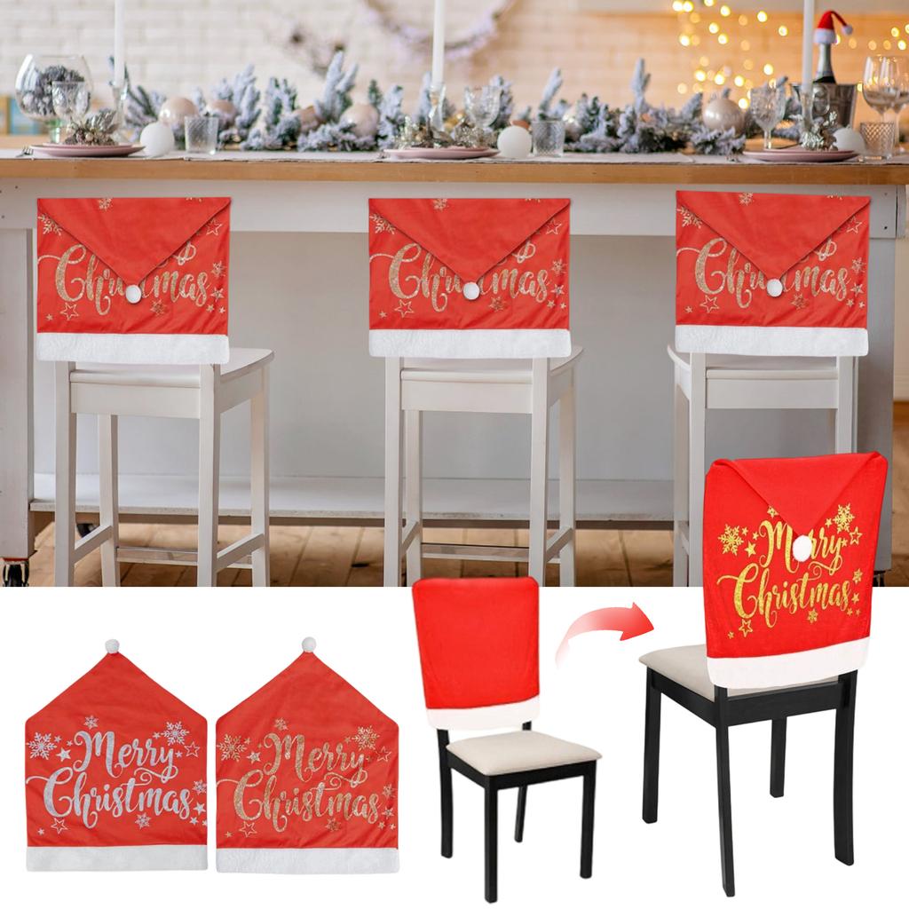 Christmas Chair Covers Christmas Table And Chair Decorations Atmosphere Props Soft Cushions