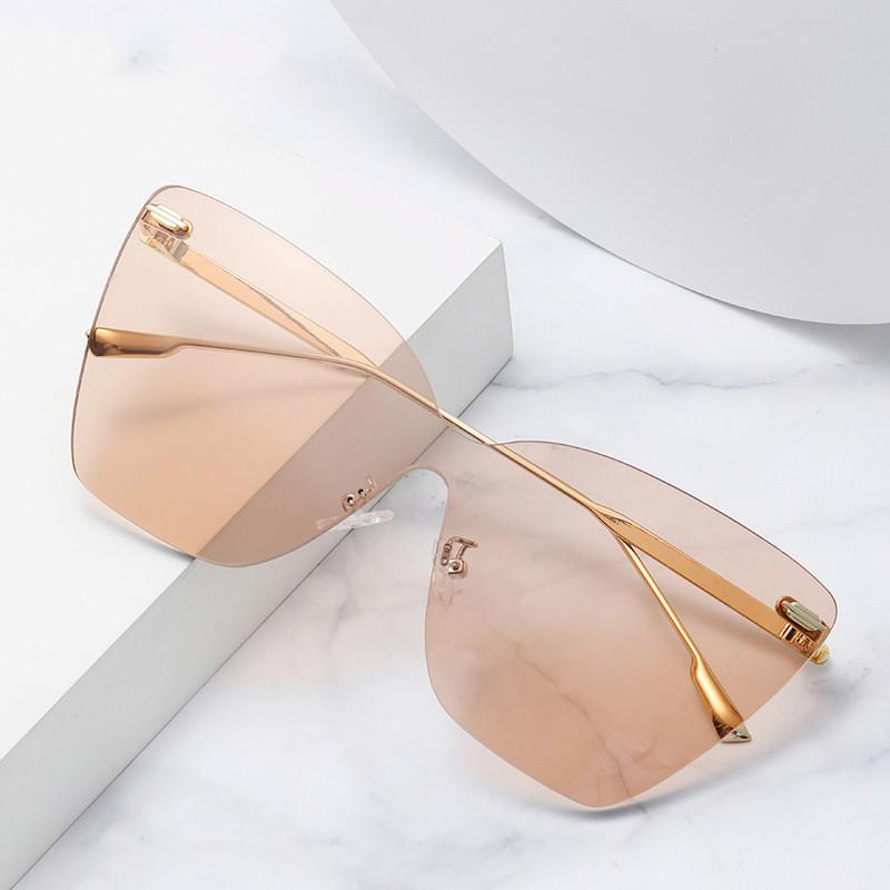 aoron Frameless Sunglasses for Men Women Fashion Design Fishing Driving Sun Glasses UV400 Protection Eyeglasses