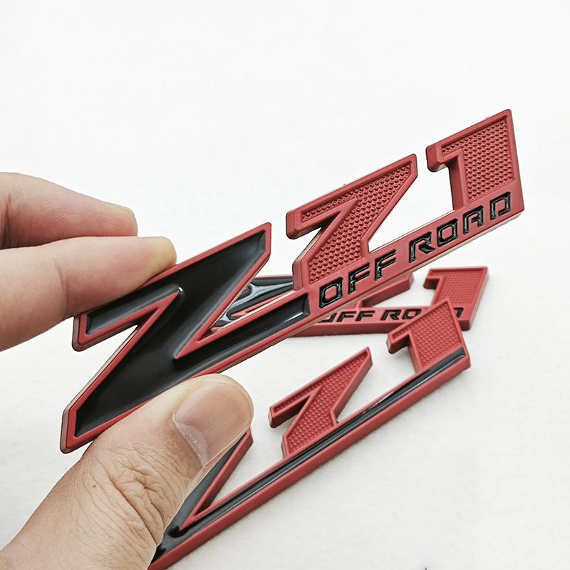 AABHC1 3D Metal Z71 Logo Car Fender Badge Front Grille Emblem Rear Trunk Decals For Chevrolet Tahoe Colorado Cheyenne Silverado Blazer