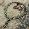 Faceted Green Amethyst Necklace Electroformed Copper Necklace Adjustable Chain Necklace Handmade Jewelry Gemstone Necklace Gifts for Mother