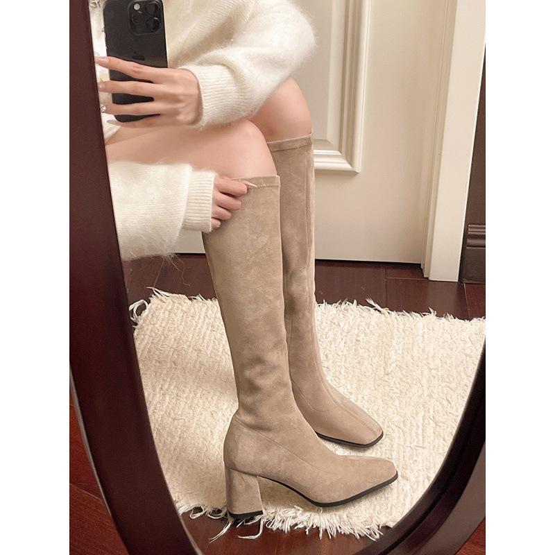 2025 Summer New Over-knee Boots, Long Boots, High-heeled Elastic Boots, Thin Boots, Long Boots, High Women's Boots, Thin Leg Socks, Boots
