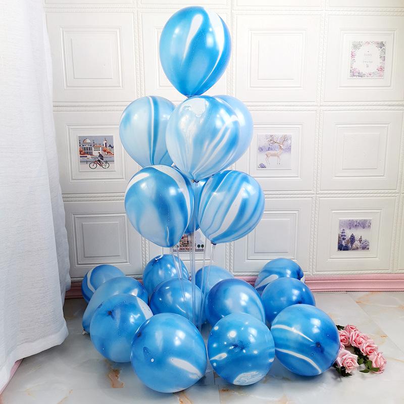 50/100 stuks Agaat Ballonnen Kleurrijke Wolk Ballon Babyshower Bruiloft Verjaardagsfeest Decoratie Zwart Blauw Groen Helium Ballon 100pcs&10inch