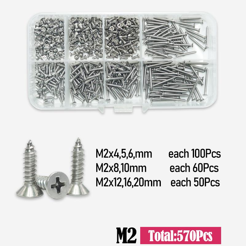 

до 950 шт. A2 Нержавеющая сталь 304 Самонарезающий винт с крестообразным шлицем M2 M3 M4 Потайная головка Саморез по дереву для самостоятельной сборки