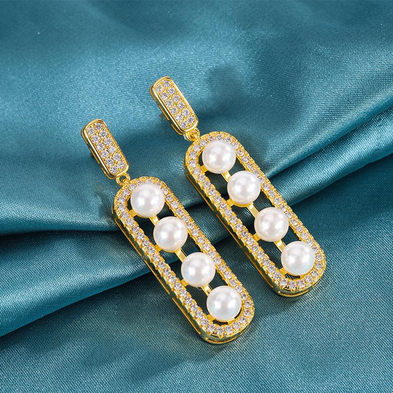 

Серьги из белой ракушки, сказочный темперамент, элегантная личность, преувеличенные жемчужные серьги в прямом эфире с приливом