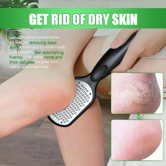 

Stainless Steel Foot File for Dead Skin Removal Anti-Rust Callus Remover Tool Exfoliating Foot Scrubber for Toe Fingers чорний