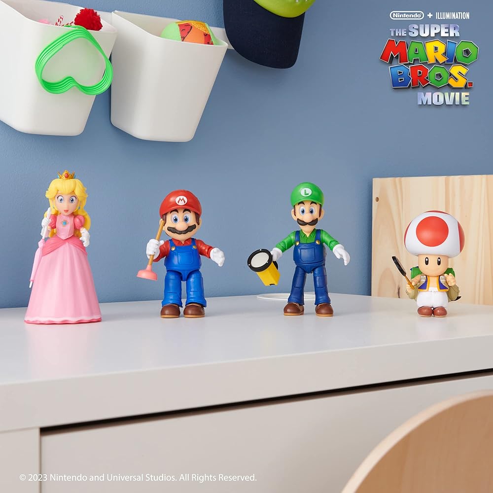 San-ei Trading Super Mario Brothers Movie Toad Action Figure 6x8x10.5cm Collectible Toy TSM-04