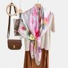New fashion 111 mulberry silk silk scarf, women's Spring Festival gift for elders to keep warm 111 silk collection