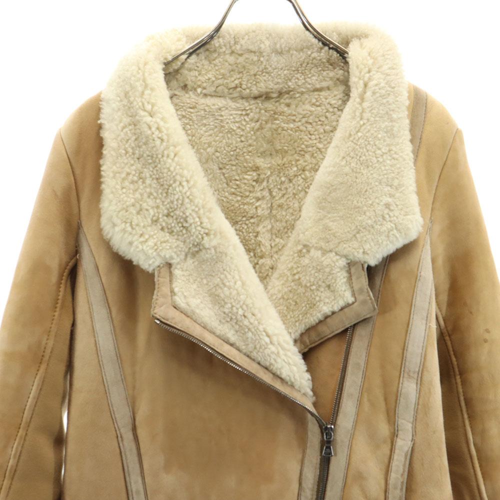 Neil Barrett Made In Romania Leather Coat L Beige Women Used