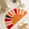 Ins Style Semicircle Rainbow Imitation Cashmere Quick-Drying Bathroom Foot Mat
