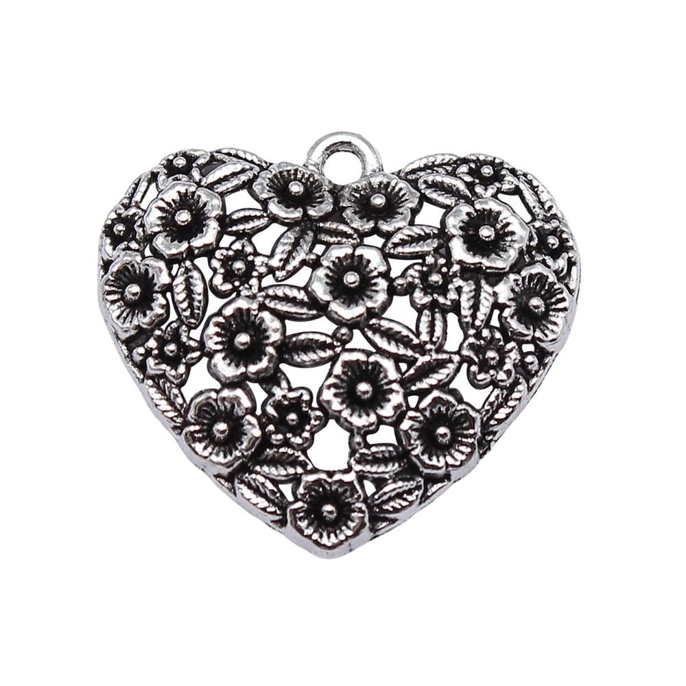 Charms Peach Heart-shaped Love Pendants Vintage Jewelry Supplies ZC094