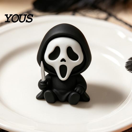 Desktop Gothic Decor Mini Screaming Skeleton Figurine, 3D Printed Collectible Dark Aesthetic Ornament, Creepy Statue for Shelf Durable PLA Figure