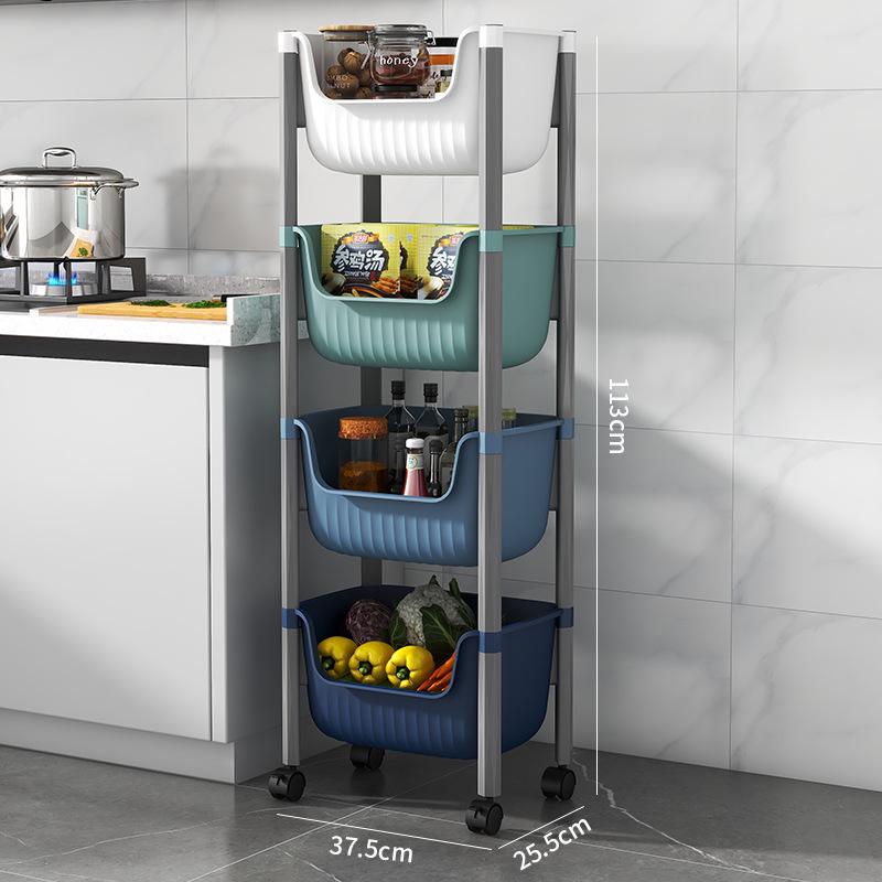 

Мобильная многоярусная тележка-стеллаж для хранения игрушек или организации кухни 2 Layers [With Wheels]