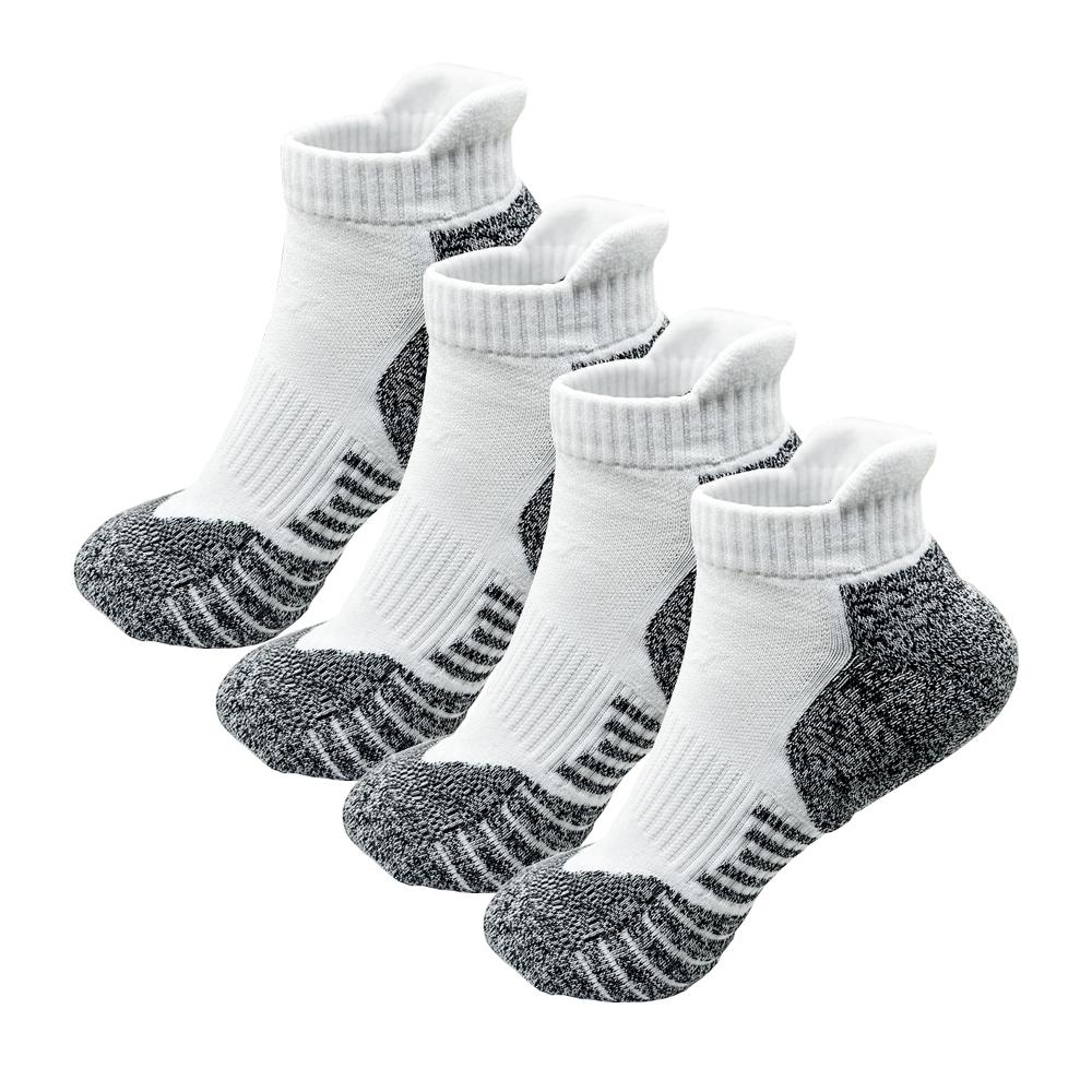 2/4 Pairs Cushioned Cotton Ankle Socks for Men Athletic Running Socks Low Cut Casual Sports Sock Tab Short Socks for Men Women