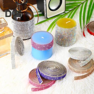 3 role štrasová stuha Samolepící proužky z umělého křišťálu Elegantní dekorativní ozdobná role pro kutily Oblečení Boty Třpytivá ozdobná páska