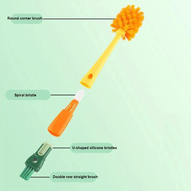 4 In 1 Cup Brush Long Handle Water Bottle Cleaner Brush Kitchen Clean Cups