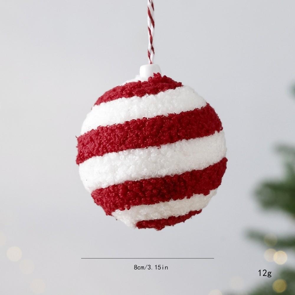 Plush Surface Christmas Tree Pendant 10CM Hanging Balls Ornament Christmas Tree