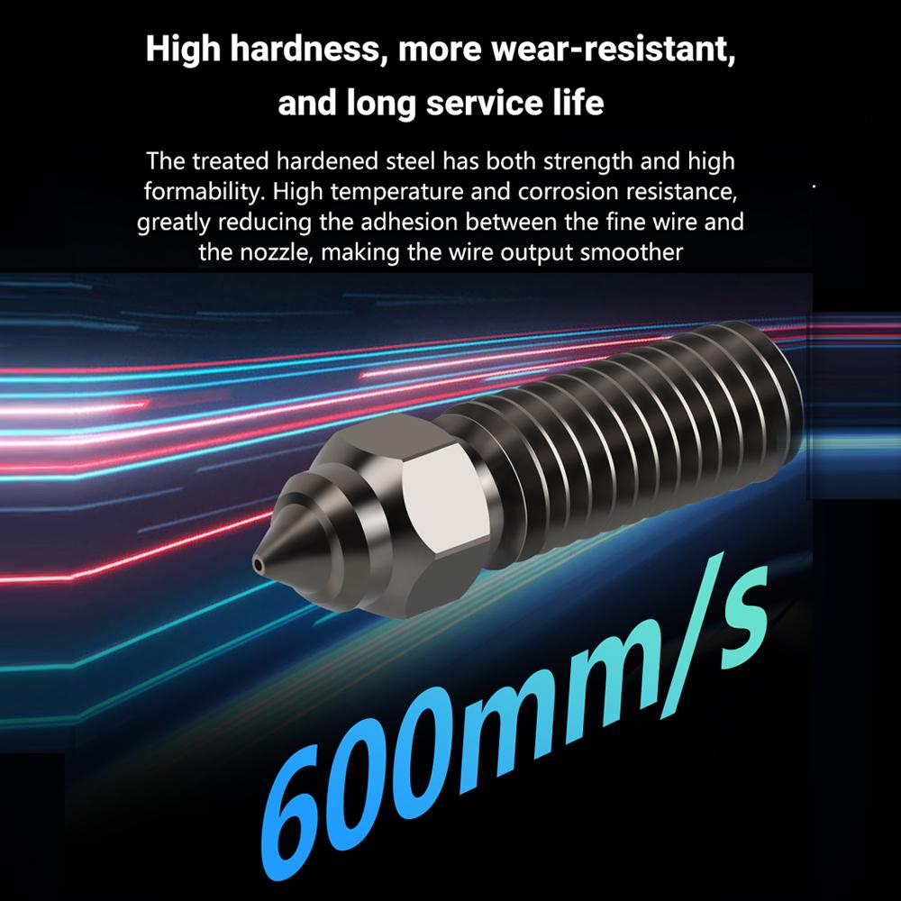 Nozzles For Creality Ender 3 V3 KE/ K1/ K1 Max/ CR-M4 High Quality Brass Copper Plated Hardened Steel Bimetal Volcano Nozzle