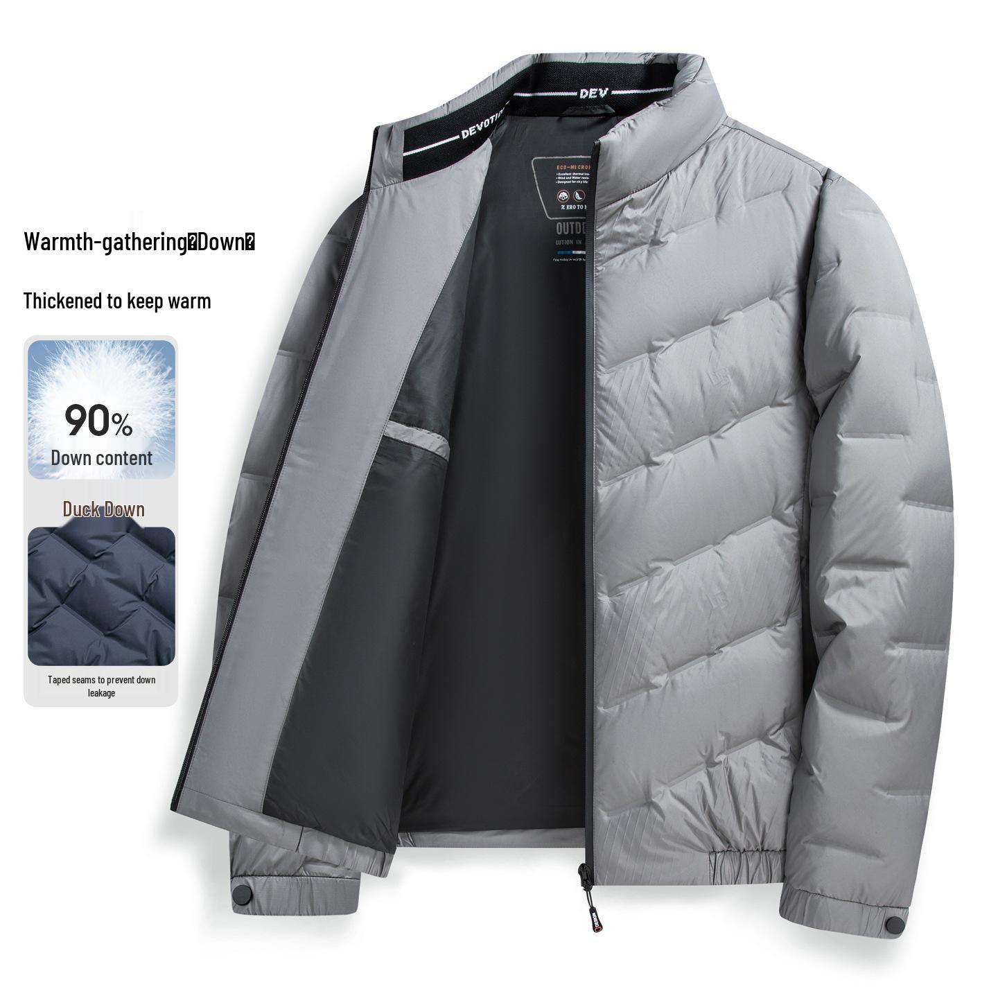 

Men s 90% Duck Down Winter Jacket - Classic Style for Middle-Aged Fathers, 2025 Edition Size 195