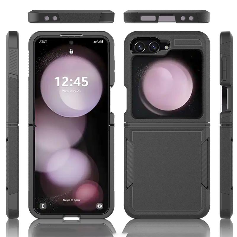 For Samsung Galaxy Z Flip6 5G/Z Flip5 5G Phone Case 2-in-1 PC+TPU Shockproof Cover