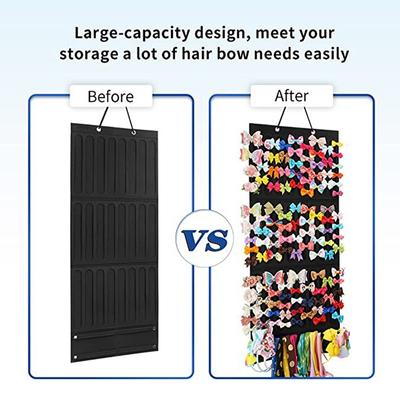 Suporte para laços de cabelo, grande capacidade, organizador de grampos de cabelo, cabide, acessório para cabelo de bebê