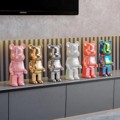 Delicate Bears Figurines Luxury Ceramics Violent Bear Statue Kawaii Cartoon Bear Sculptures Desk Decoration Home Accessories