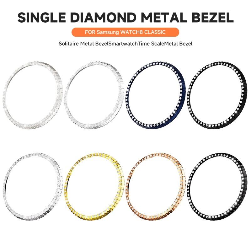 Diamantramskydd för Samsung Galaxy Watch 8 Classic Smartklocka Stötfångarring Fodral Dekorera Galaxy Watch8 Classic 46mm Tillbehör