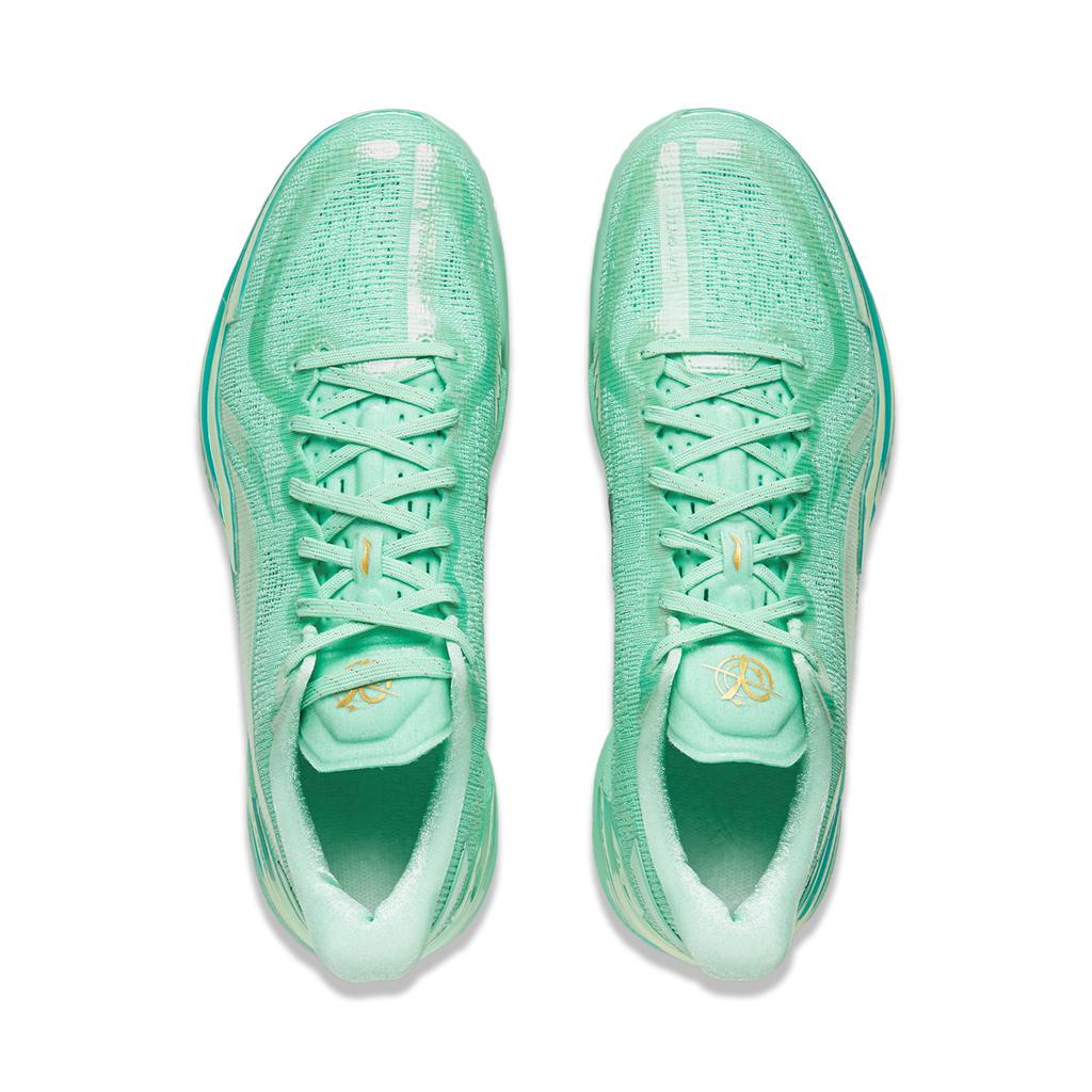 Li Ning Gamma Basketballschuhe Herren Niedrig geschnitten Fluoreszierendes Eisblau ABAV035-27