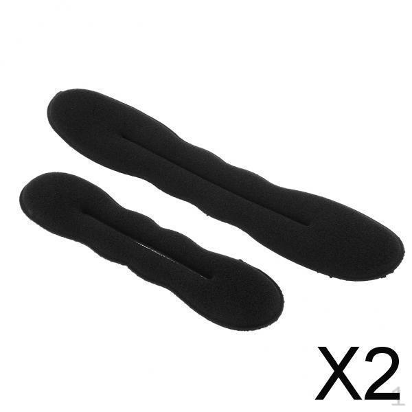 

2x 2 Губка для формирования пучка волос Держатель для укладки Приспособление для прически Инструмент для закручивания в виде пончика для женщин И