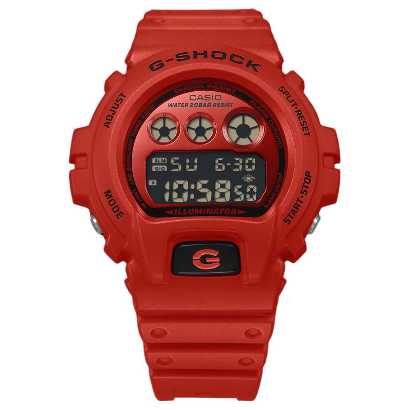 

CASIO 6900 series 200 meters waterproof timer stopwatch Quartz resin strap men and women same style black dial DW-6900RRB-4JF чорний