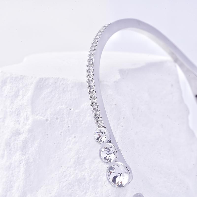 Givenchy Black Label Series Starry Love Gypsophila Pave Crystal Bracelet Unisex Couple Style Silver 13124629 60550534-NY0-Silver F