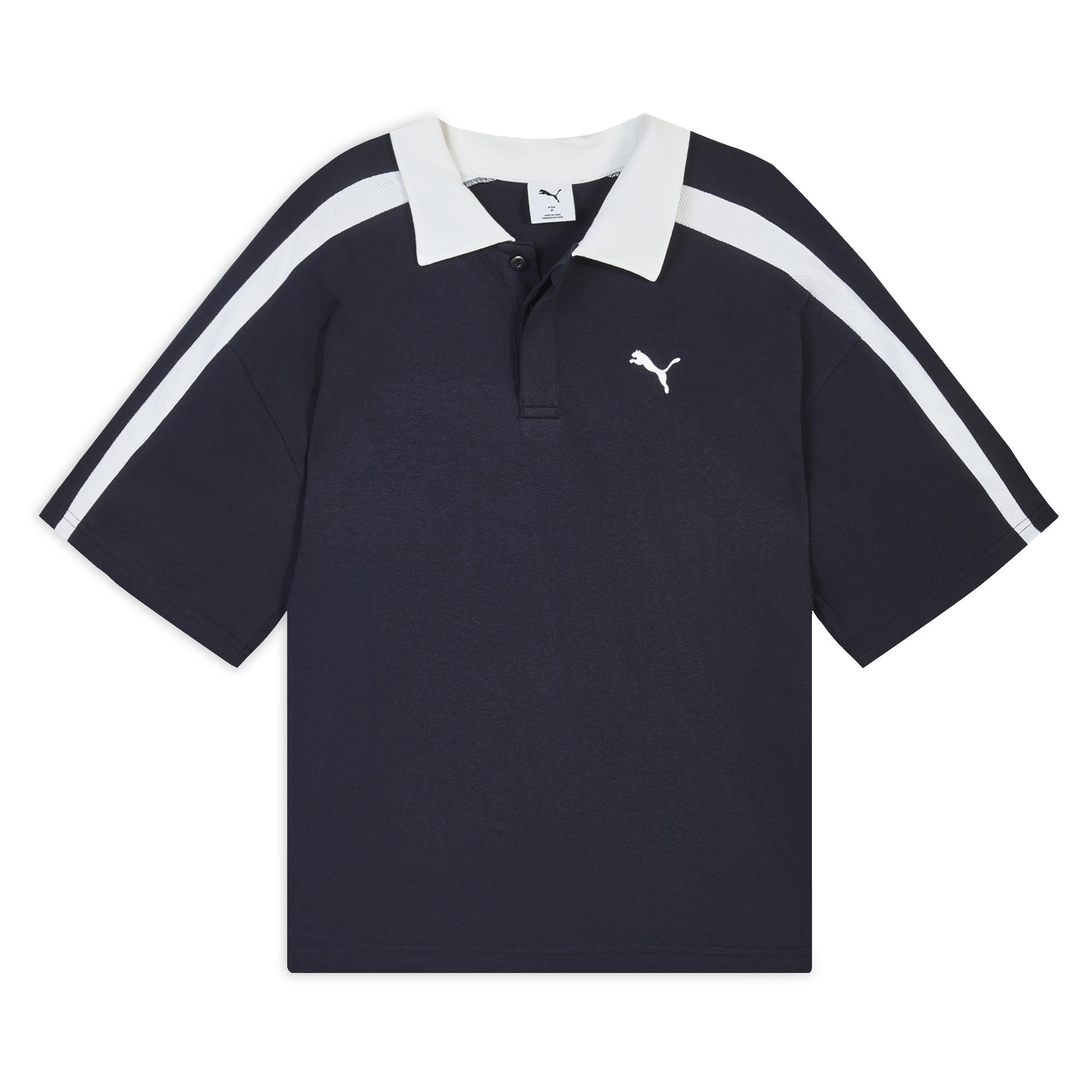 Puma T7 Retro Color Block Loose Fit Short Sleeve Polo Shirt Men tops 638458-16 S