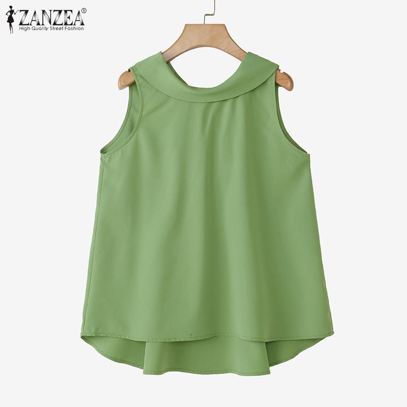 ZANZEA Women Summer Casual Round Neck Loose Sleeveless Tank Tops