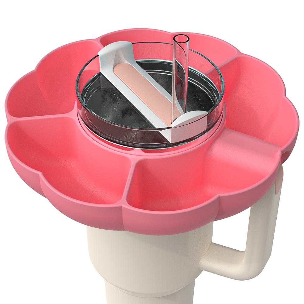 Snackplatten mit 5/4 Fächern für Stanley Cups, 40-Unzen-Tablett, Snack-Unterteilung, unterteilter Behälter, Lebensmitteltabletthalter für den Außenbereich