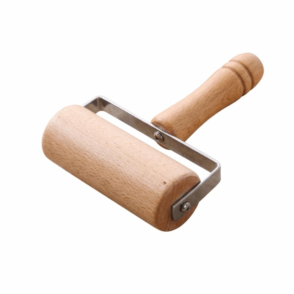 

Rotatable Wooden Dough Roller Food-Safe Pastry Roller Durable Dough Roller Baker A-T