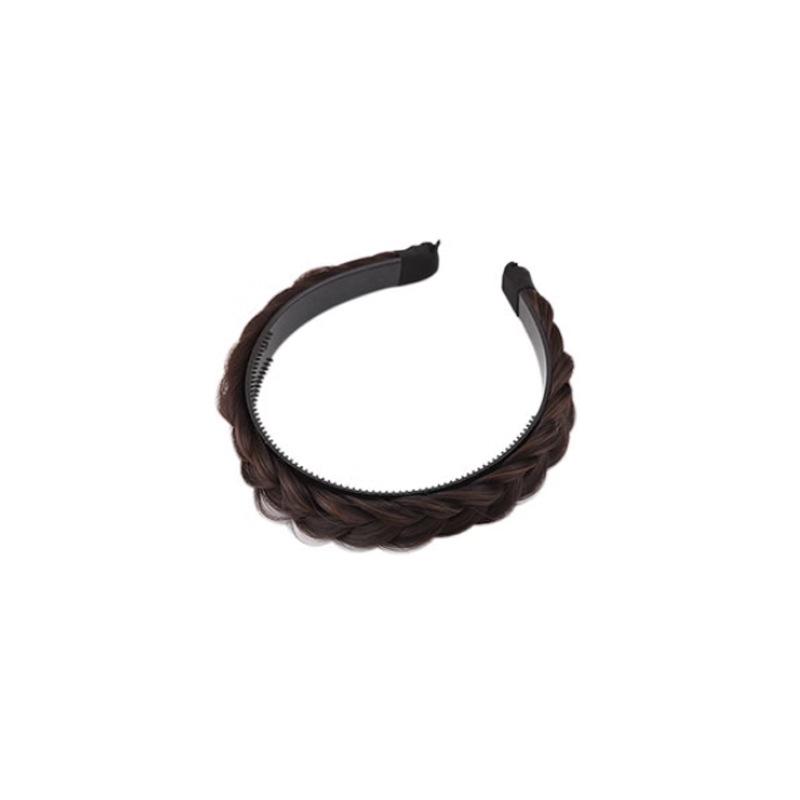 Women's Fishbone Braid Wig Headband: Integrated Braided Hair Clip & Tie Headwear 2024