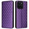 For Honor X7c 5G/X7c 4G/200 Smart 5G/Play 60 Plus 5G/Play 9T Case Rhombus Imprint PU Leather Phone Wallet Cover