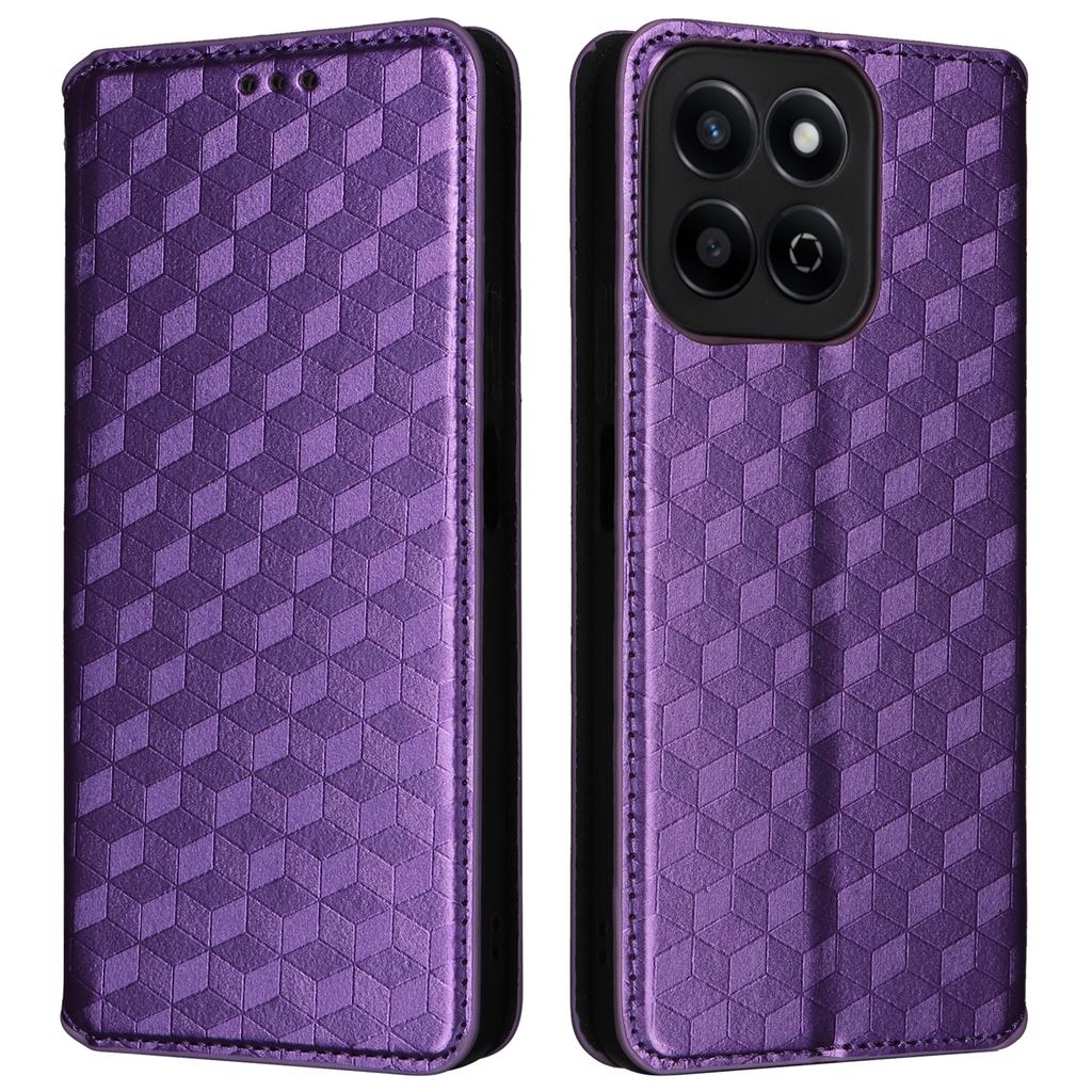 For Honor X7c 5G/X7c 4G/200 Smart 5G/Play 60 Plus 5G/Play 9T Case Rhombus Imprint PU Leather Phone Wallet Cover