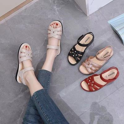 New Women Casual Elegant Home Sandals with Low Heel Fashion Comfortable Slippers for Outing