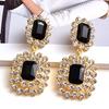 Earrings All-match Anti-rust Alloy Geometric Long Drop Earrings for Dating