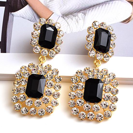 Earrings All-match Anti-rust Alloy Geometric Long Drop Earrings for Dating