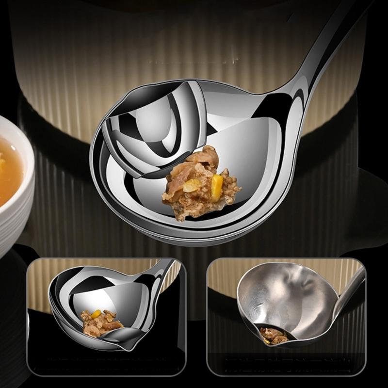 Durable 316 Stainless Steel Skimmers Spoon Oil Separators Ladles Ideal for Removing Foams and Oil from Soups and Stews